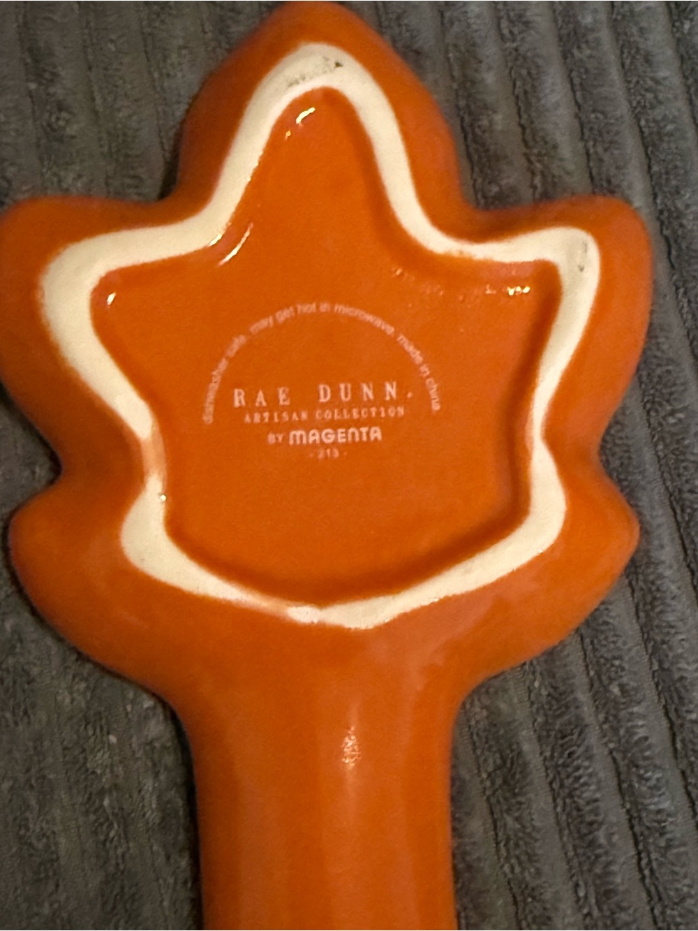 Rae Dunn Orange Leaf 🍁 Shaped Ceramic Spoon Rest- REST- Fall Themed- NEW - Picture 2 of 5